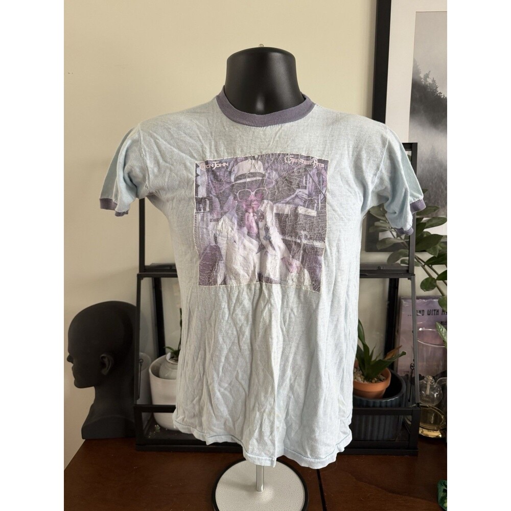 Vintage Elton John Greatest Hits Ringer T Shirt 70s 80s Single Stitch Fade